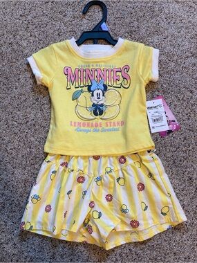 Disney Minnie Mouse Yellow 'Lemonade Stand' Outfit Set